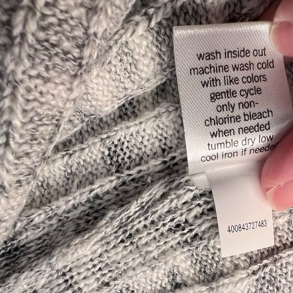 Sonoma Women’s The Everyday Cardigan Sweater Grey Size Large Ribbed NWT Open - Picture 13 of 15